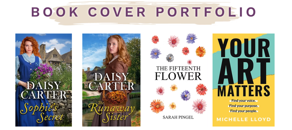 Various examples of book covers.